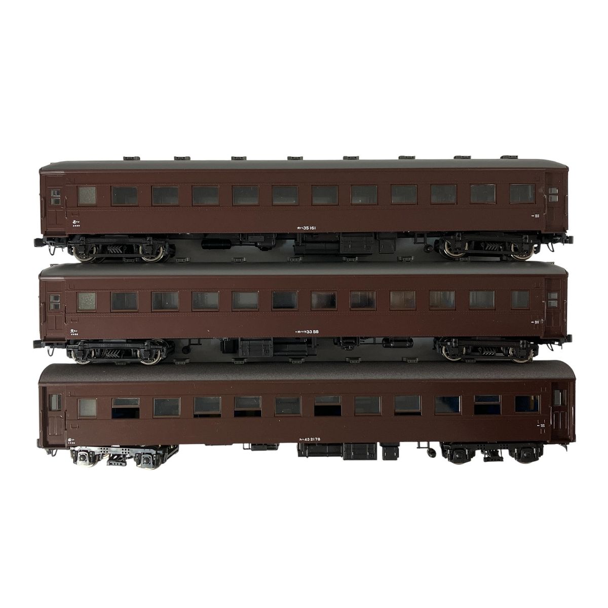 KATO 1-506/1-514/1-512 オハフ33 オハ35 スハ43 旧型客車 茶色 3両