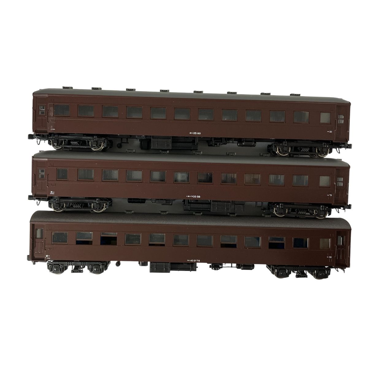KATO 1-506/1-514/1-512 オハフ33 オハ35 スハ43 旧型客車 茶色 3両