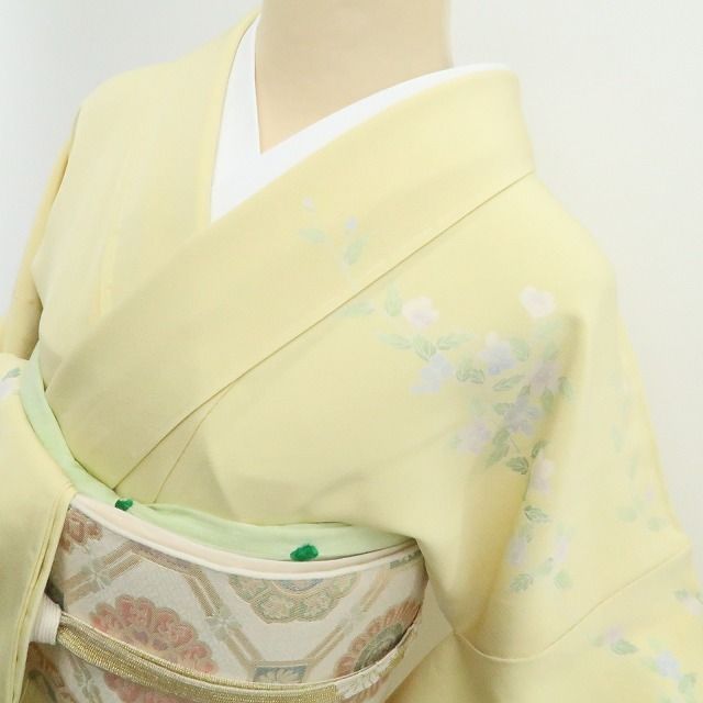 ❁tomihisa❁新品 手描き友禅 落款 着物 正絹“染め美しく花を愛でる