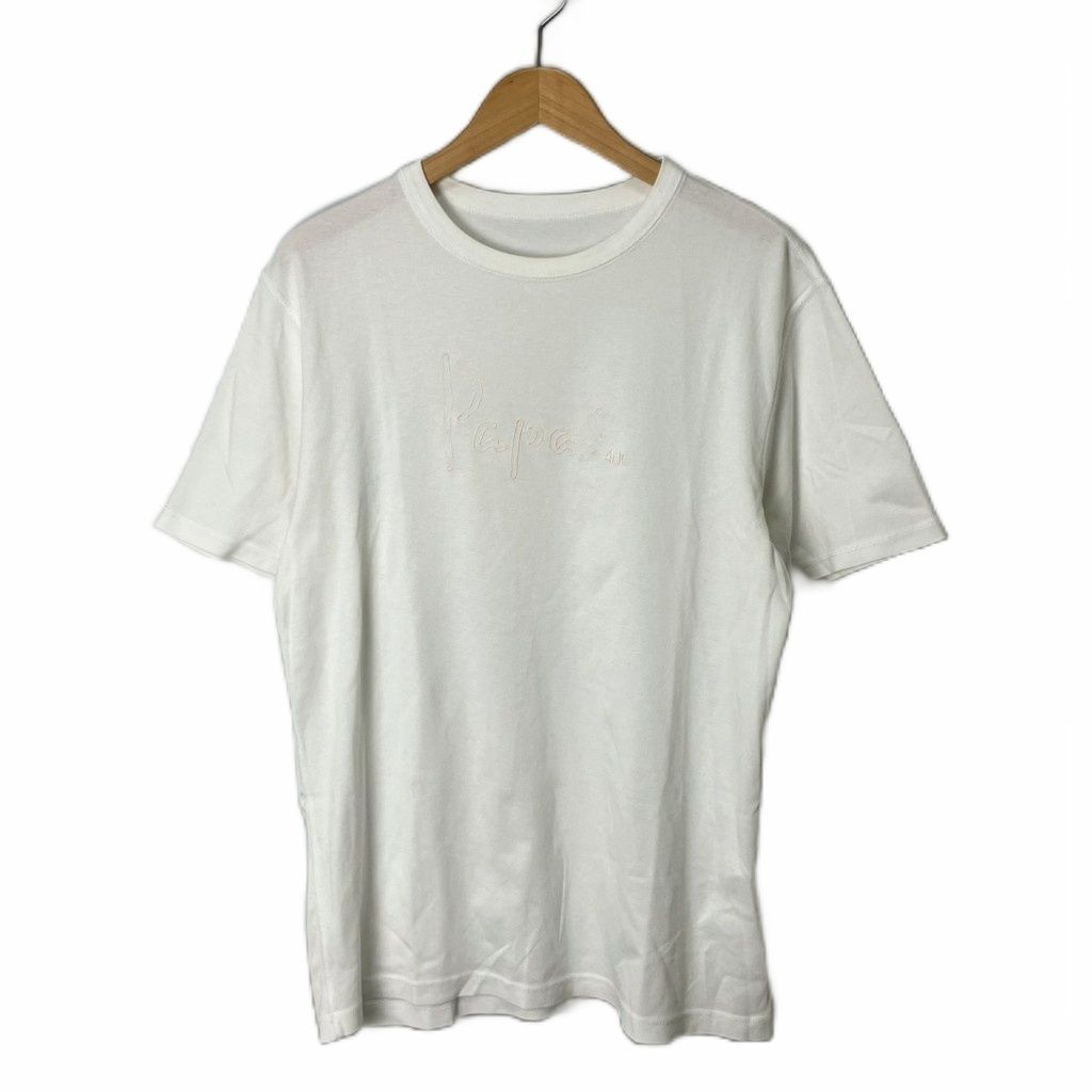 パパス Papas フロント ロゴTシャツ カットソー 半袖 クルーネック