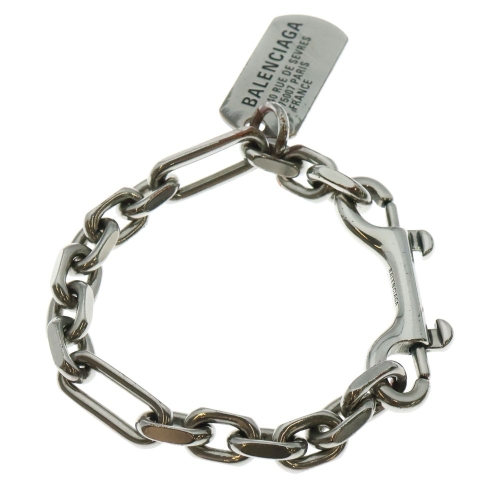 BALENCIAGA (バレンシアガ) Tags ドッグタグ付き カラビナブレスレット