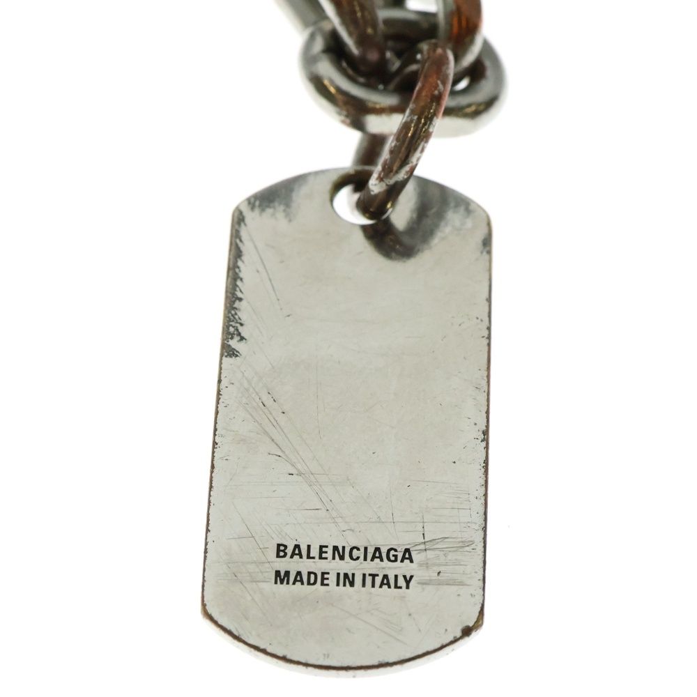 BALENCIAGA ドックタグ　カラビナ　ブレスレット BALENCIAGA (バレンシアガ) Tags ドッグタグ付き カラビナブレスレット