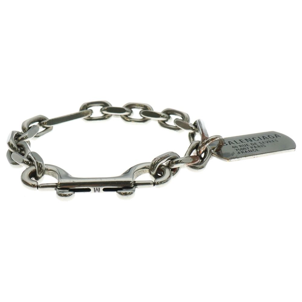 BALENCIAGA (バレンシアガ) Tags ドッグタグ付き カラビナブレスレット