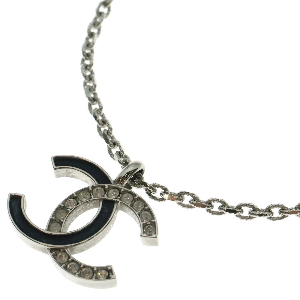 CHANEL (シャネル) ココマーク ラインストーン チェーンネックレス