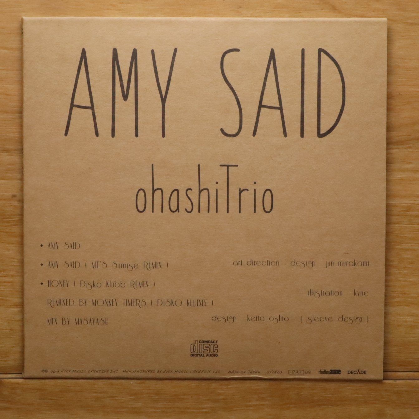 国内盤CD☆大橋トリオ/OHASHI TRIO□ AMY SAID 【RZC186321
