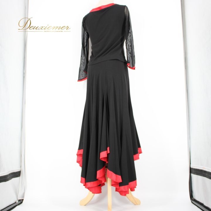 社交ダンス 衣装 スタンダード 上下セット ツーピース パーティ衣装