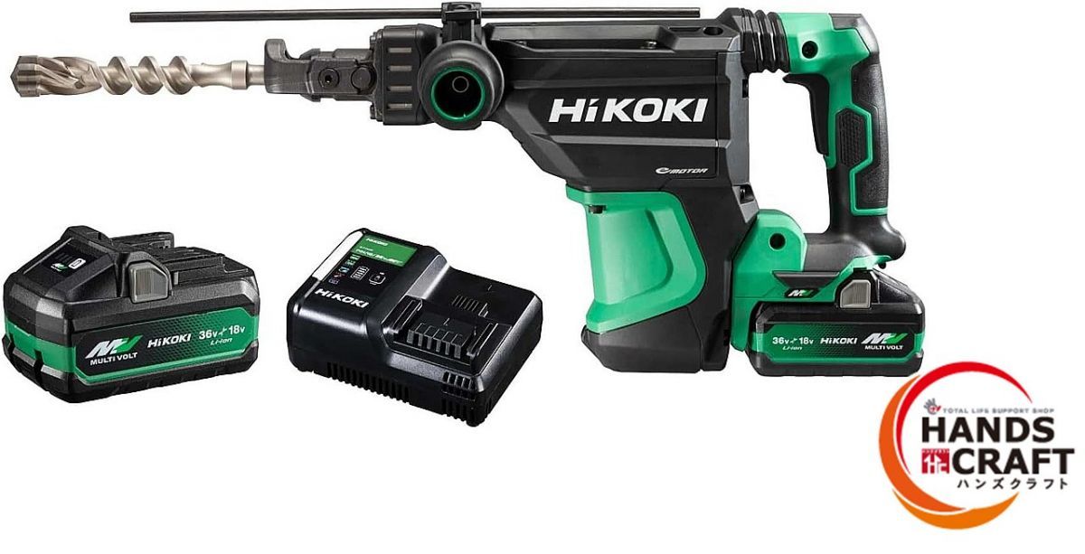 HiKOKI ハイコーキ ハンマドリル 2 WPZ バッテリー 充電器 ケース付 40 mm 六角シャンク 箱痛み有 PSEマーク有