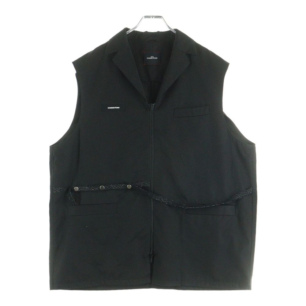 SYU.HOMME/FEMM サイドジップ ベスト シュウオムフェム SYU.HOMME/FEMM (シュウ オム フェム) 20SS ラメベルト ジップアップ