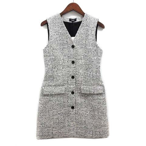 セオリー Theory 2025 SS ツイード スリーブレス ブレザー ドレス ノースリーブ MOD TWEED SL CL BLAZER DR ホワイトマルチ 0 5105208