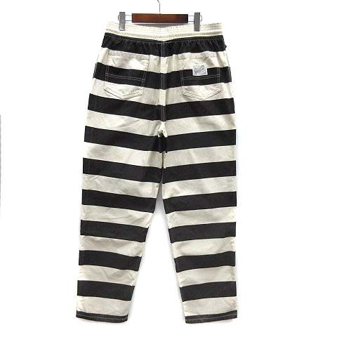 バンソン VANSON ボーダー イージー パンツ 囚人 プリズナー ブラック