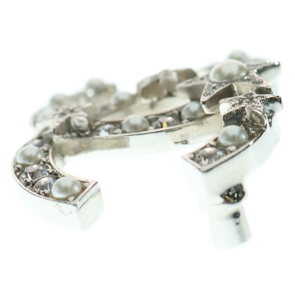 CHANEL (シャネル) ココマーク スターラインストーン パール ブローチ