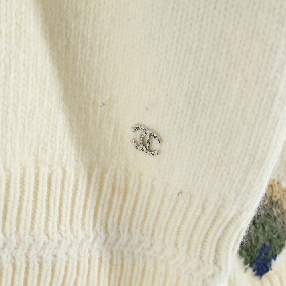 CHANEL (シャネル) ココネージュコレクション 総柄長袖ケーブルニット