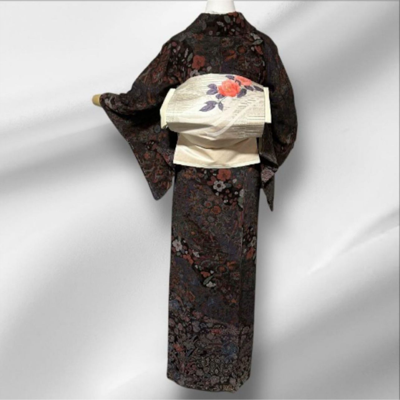 新品 美品 袷 正絹 縮緬 辻が花 小紋 フルセット 西陣名古屋帯 - メルカリ