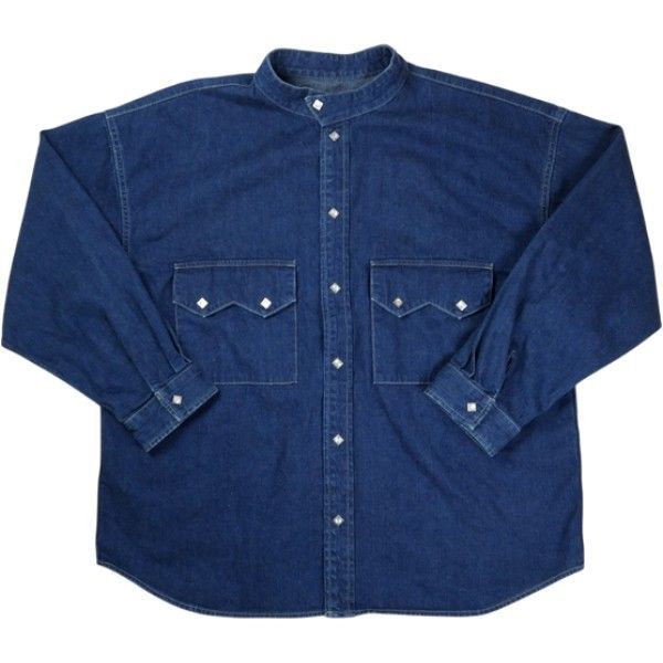 TENDERLOIN シャンブレーシャツ 長袖 インディゴ デニムシャツ M相当 TENDERLOIN シャンブレーシャツ 長袖 インディゴ デニムシャツ M相当