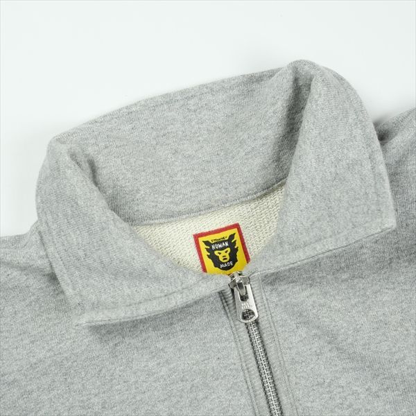 Size【L】 HUMAN MADE ヒューマンメイド HALF ZIP SWEATSHIRT GRAY
