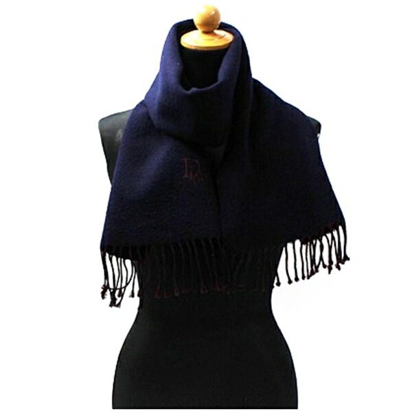 クリスチャンディオール カシミヤ ウール リバーシブル マフラー