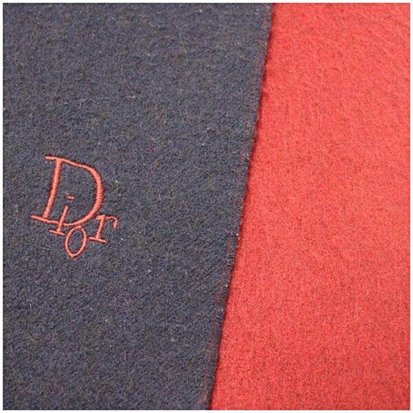 クリスチャンディオール カシミヤ ウール リバーシブル マフラー