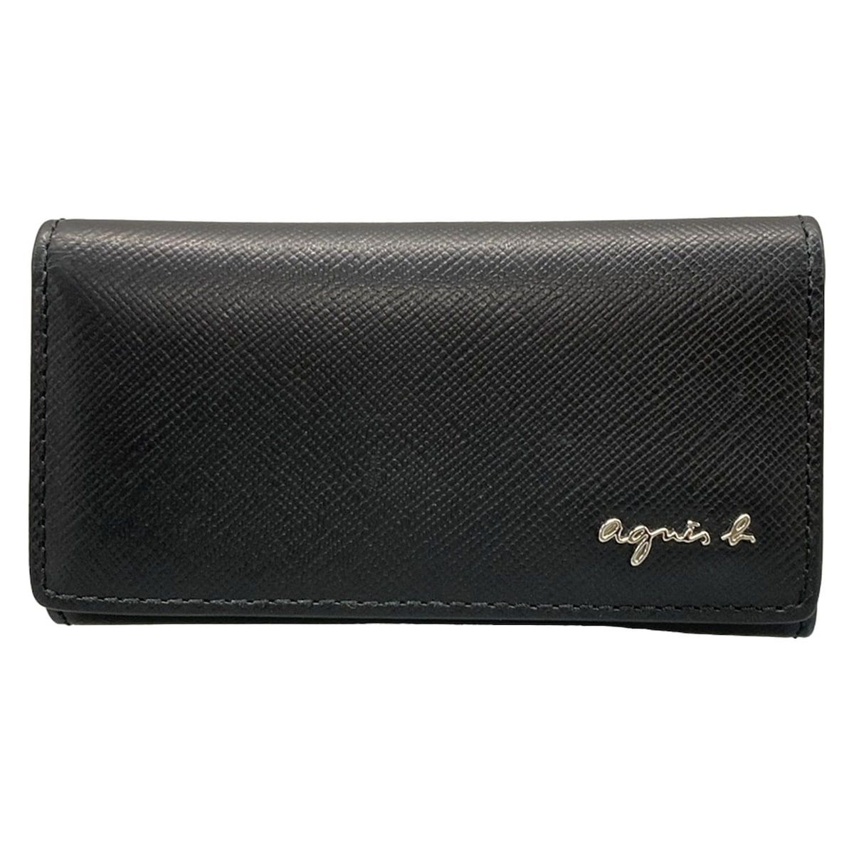 agnes b(アニエスベー) キーケース - 黒 4連フック レザー - メルカリ