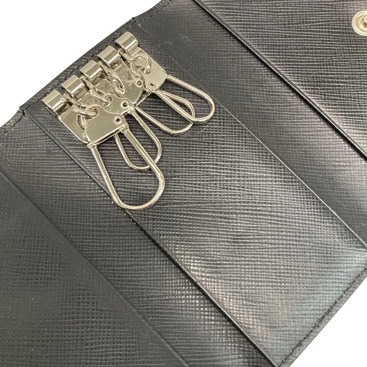 agnes b(アニエスベー) キーケース - 黒 4連フック レザー - メルカリ