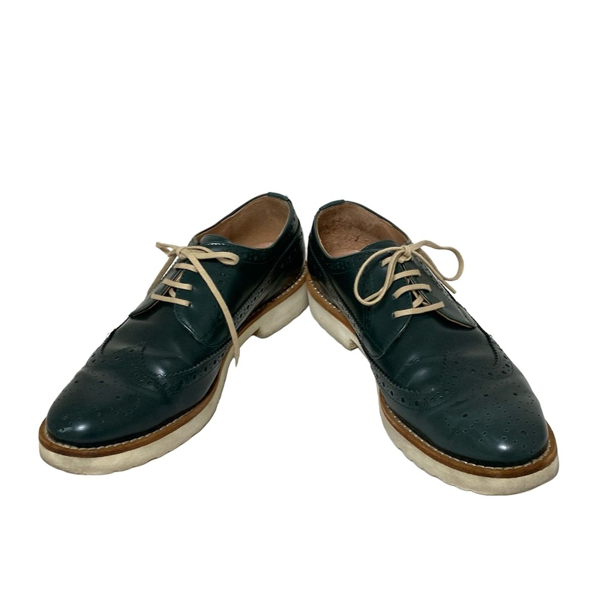 FABIO RUSCONI ファビオルスコーニ シューズ レディース - ダークグリーン ウィングチップ レザー
