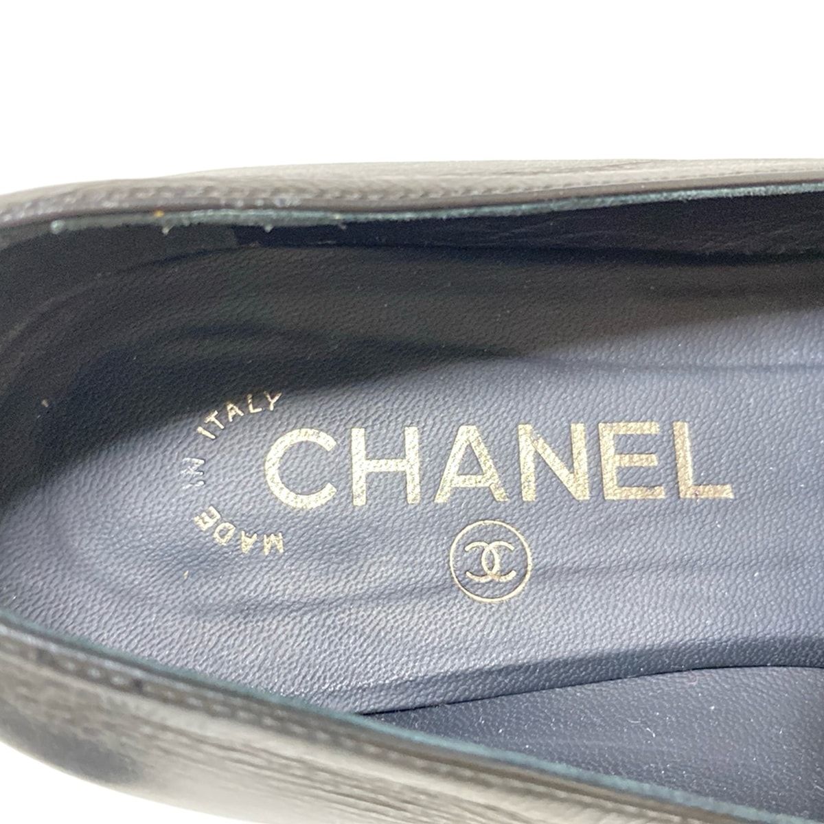  CHANEL シャネル シューズ 36 1 2 C レディース - G 30637 黒 オペラシューズ レザー その他 靴