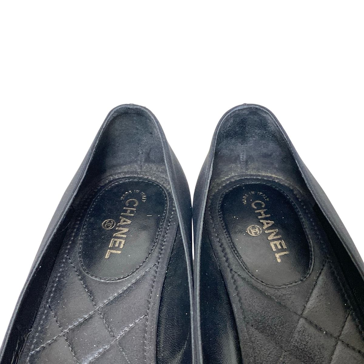 CHANEL(シャネル) フラットシューズ 36 C レディース - 黒×白 カメリア