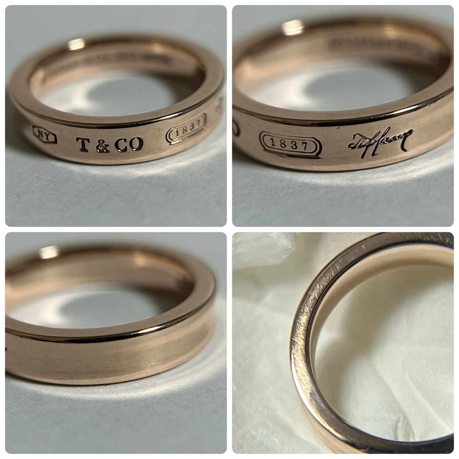 ティファニー リング 指輪 ナロー 1837 ルベドメタル 約8.5～9号の間