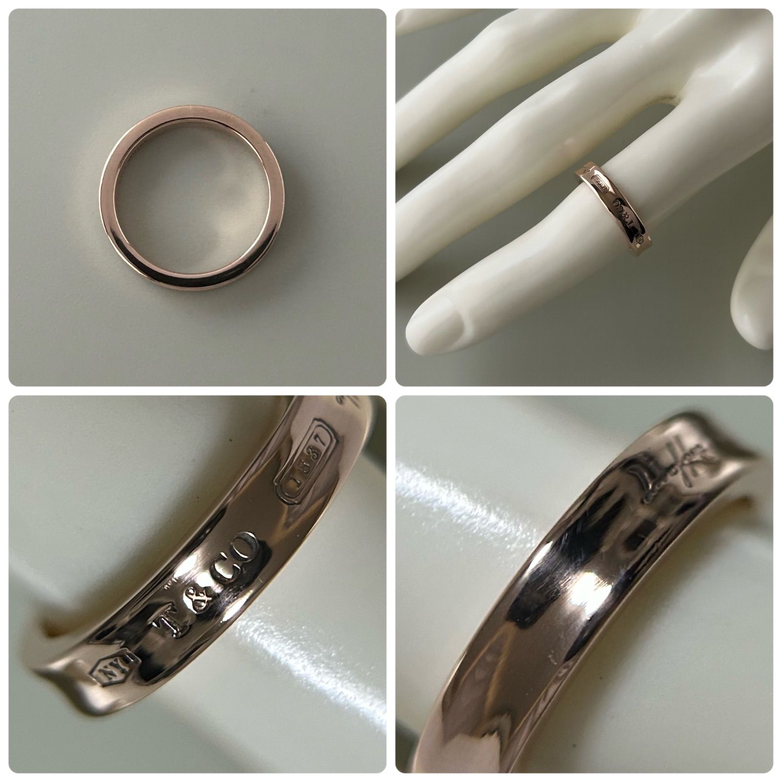 ティファニー リング 指輪 ナロー 1837 ルベドメタル 約8.5～9号の間