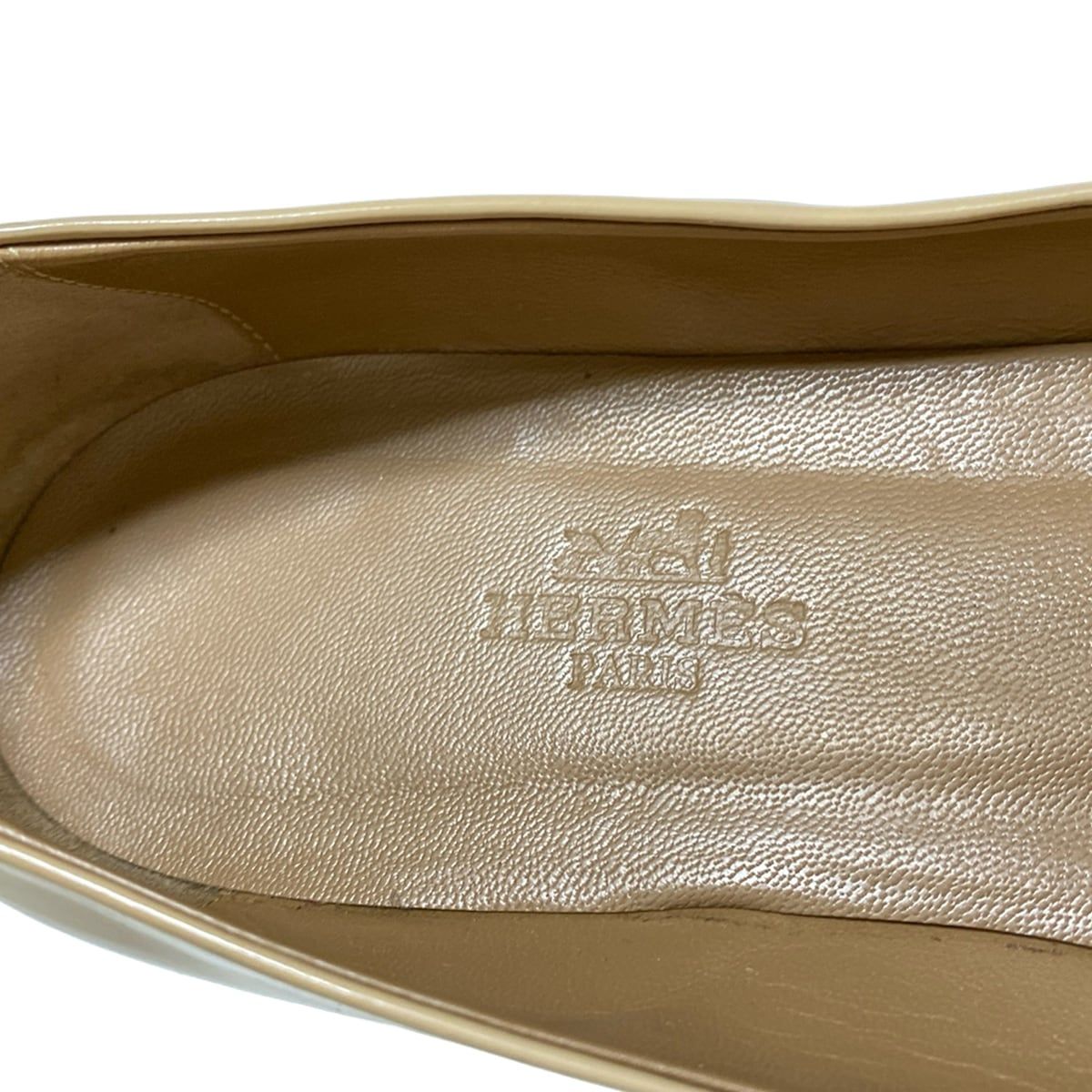  HERMES エルメス パンプス 36 1 2 レディース - ベージュ アウトソール張替済 レザー ハイヒール パンプス パンプス