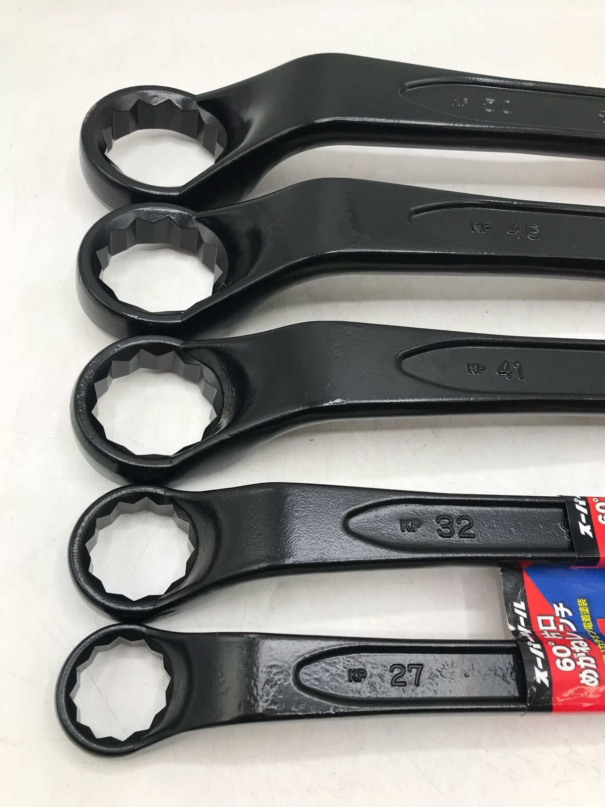 SUPER TOOL スーパーツール 60°片口めがねレンチ5本セット KP 27 32 41 46 50 エコツー M 02