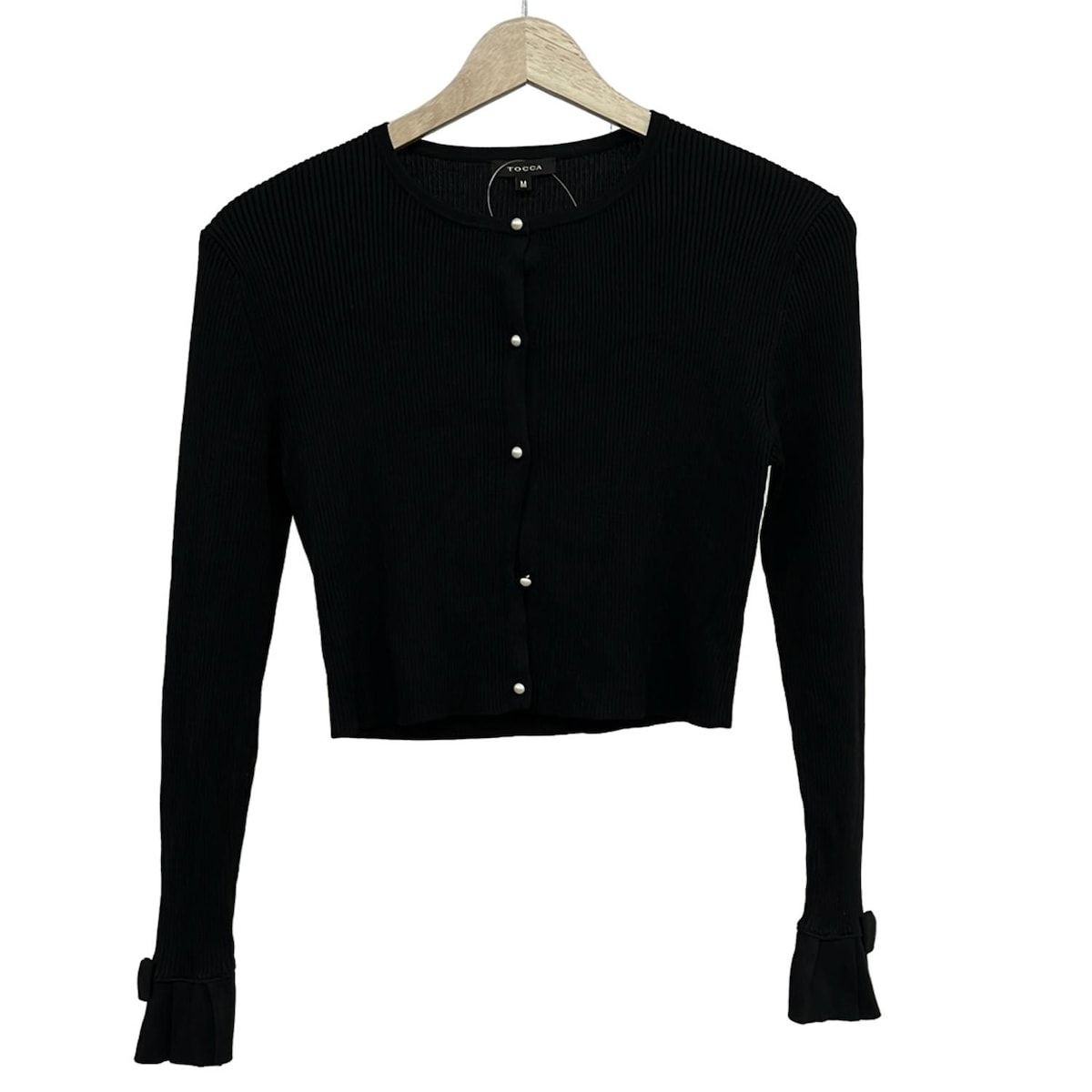 TOCCA(トッカ) ボレロ サイズM レディース - 黒 長袖/シルク/リボン