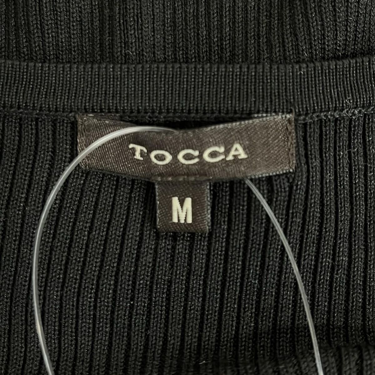 トッカ フリルシルクボレロ 黒M TOCCA（トッカ）の「FRILL RIB BOLERO ボレロ（カーディガン/ボレロ