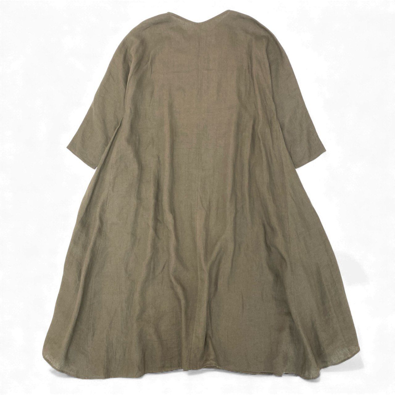 28k29【美品】JURGEN LEHL ヨーガンレール 長袖リネンワンピース