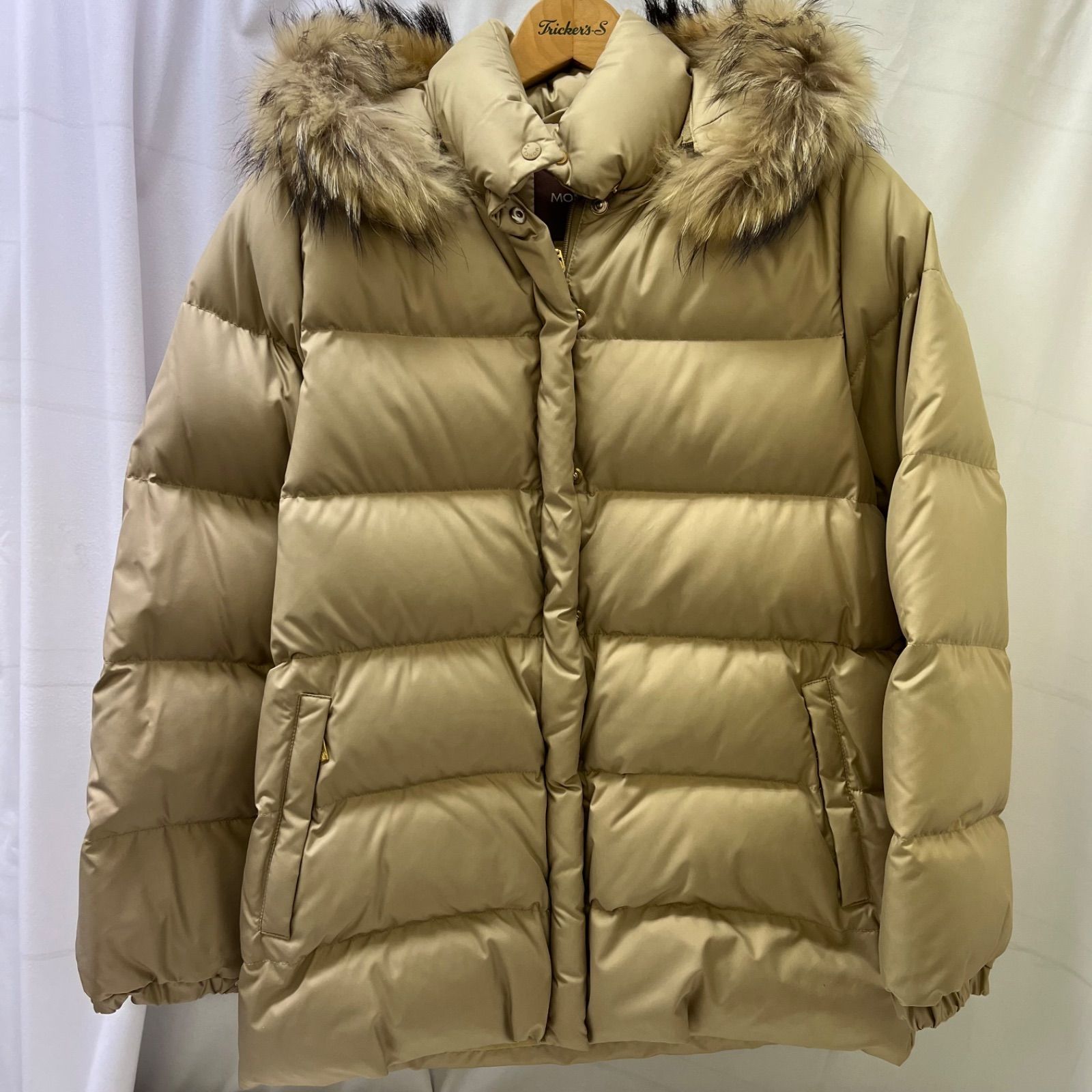 モンクレール MONCLER 茶タグ ファーフード ダウンジャケット コート
