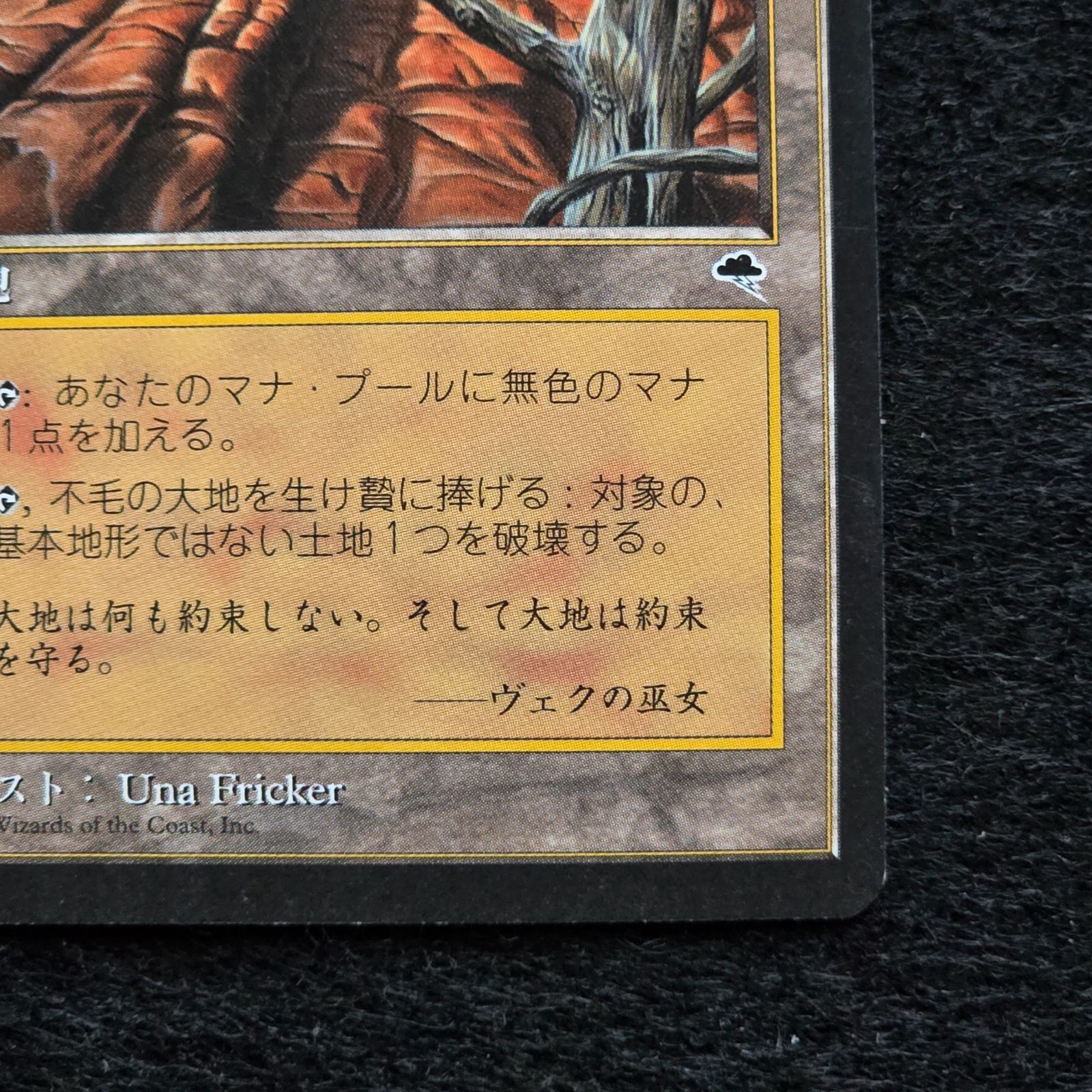 MTG 不毛の大地 Wasteland 日本語 黒枠 テンペスト - メルカリ