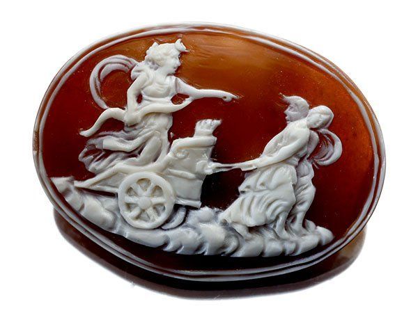 ジュエリー極】ジョバンニ・アパ作 雲の上の世界 シェルカメオルース