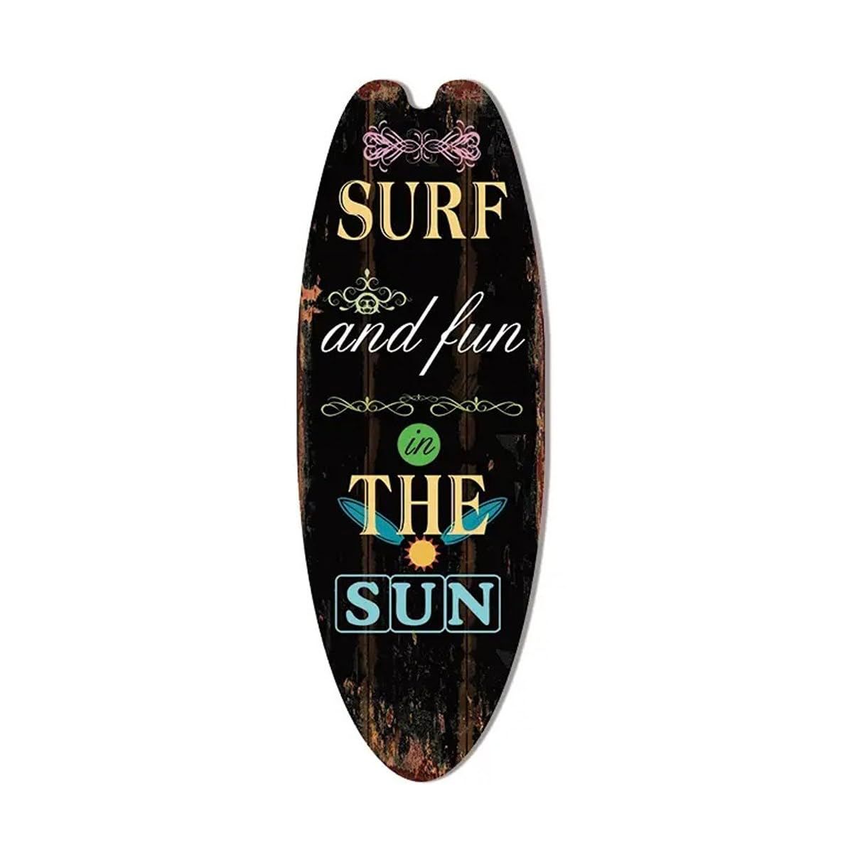 ALOHAMONI] ヴィンテージ アメリカン ウッド サーフボード サイン