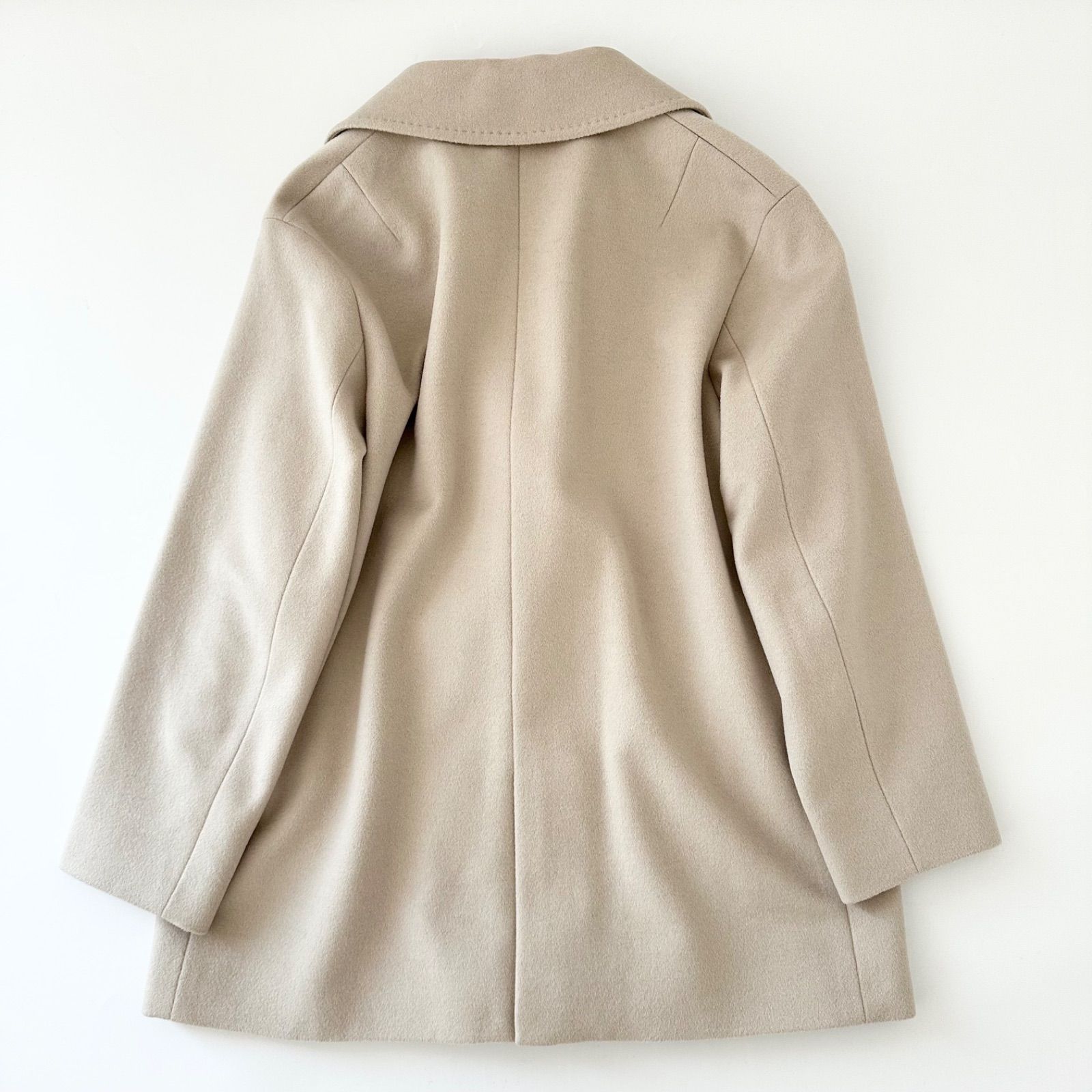 未使用級 23区 ウールアンゴラビーバーチェスターコート ベージュ