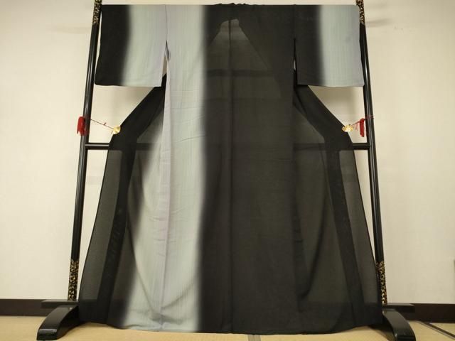 平和屋着物 夏物 訪問着 絽 縞 暈し染め 正絹 jd