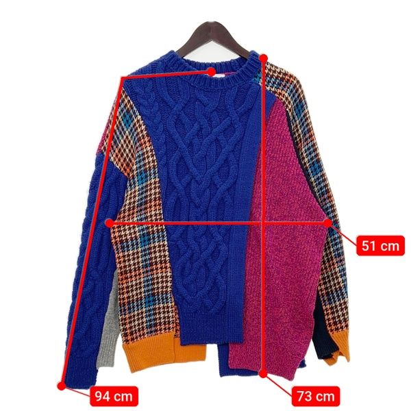 ENFOLD エンフォルド ケーブルコンビネーションニット セーター