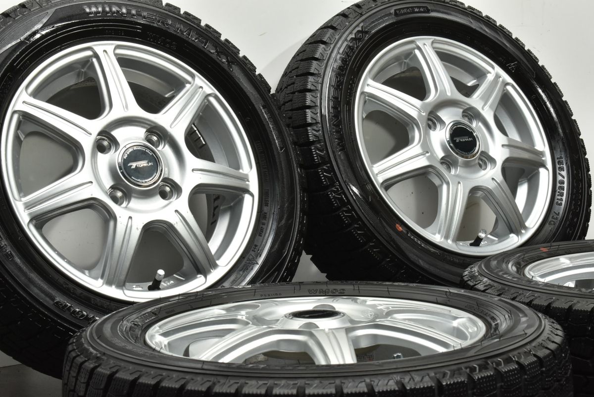 超バリ溝 製 トップラン 13 in 4 00 B 45 PCD 100 ダンロップ ウィンターマックス WM 02 155 65 R アルト ラパン ワゴンR ムーヴ