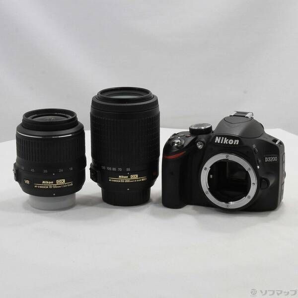 中古品〕 NIKON D3200 ダブルズームキット (2416万画素／SDXC)【262
