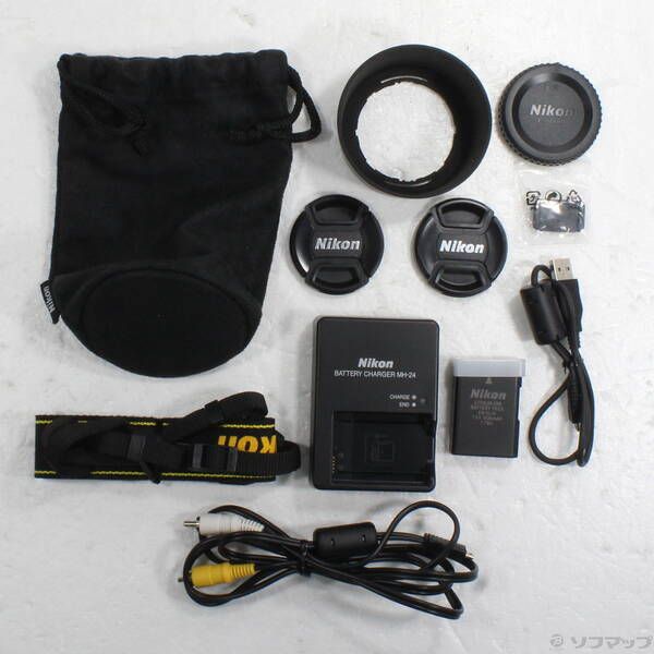 中古品〕 NIKON D3200 ダブルズームキット (2416万画素／SDXC)【262