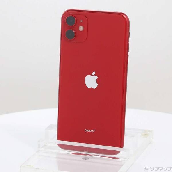 中古品〕 iPhone11 64GB プロダクトレッド MWLV2J／A SIMフリー【371