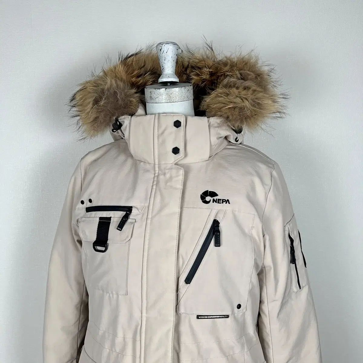 NEPA ベージュ グース ダウン アウター レディース Mサイズ 95 ラデン