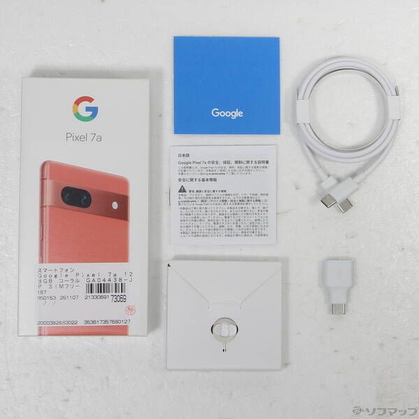 中古品〕 Google Pixel 7a 128GB コーラル GA04438-JP SIMフリー【344