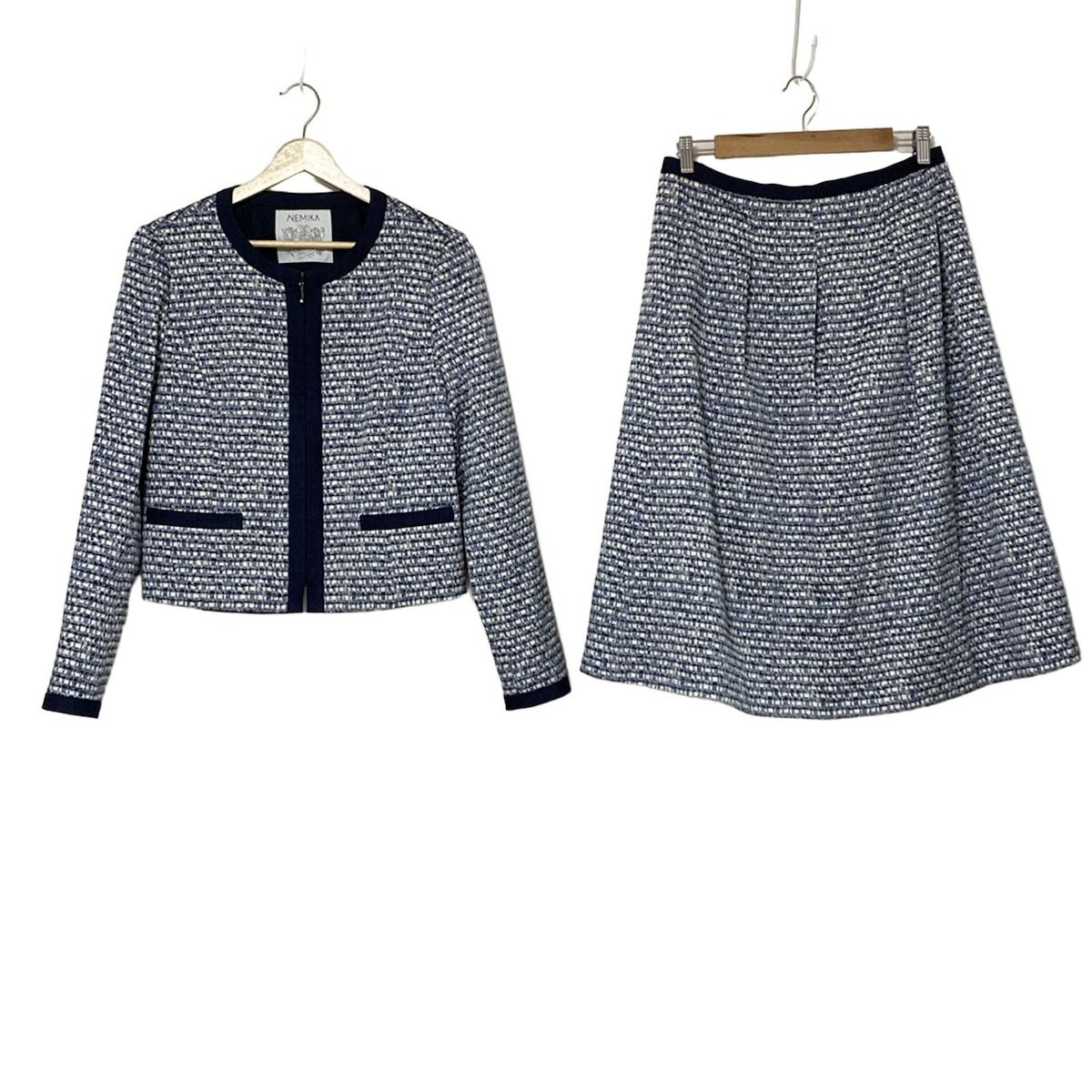 NEMIKA by Leilian ネミカ スカートスーツ レディース ダークネイビー アイボリー