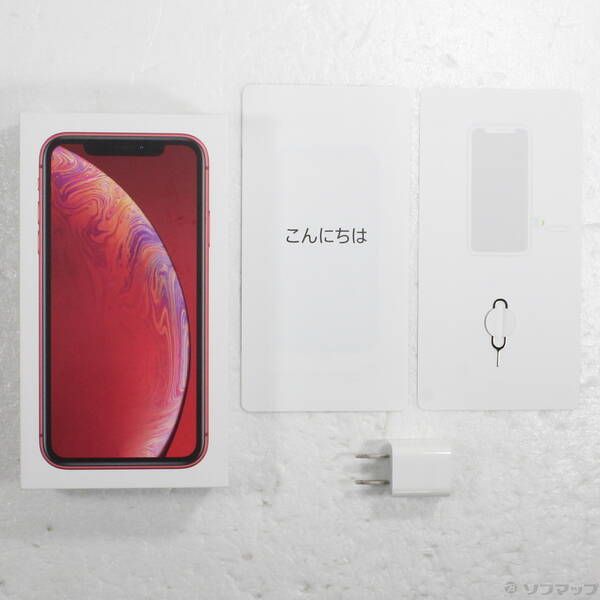 中古品〕 iPhoneXR 64GB プロダクトレッド MT062J／A SIMフリー【349