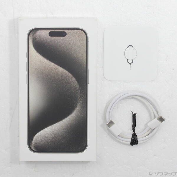 中古品〕 iPhone15 Pro 128GB ナチュラルチタニウム MTU93J／A SIM