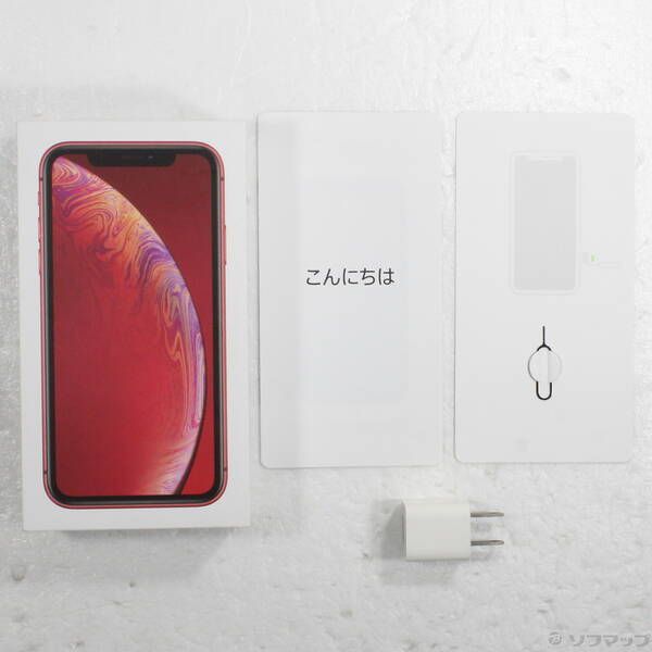中古品〕 iPhoneXR 64GB プロダクトレッド MT062J／A SIMフリー【377